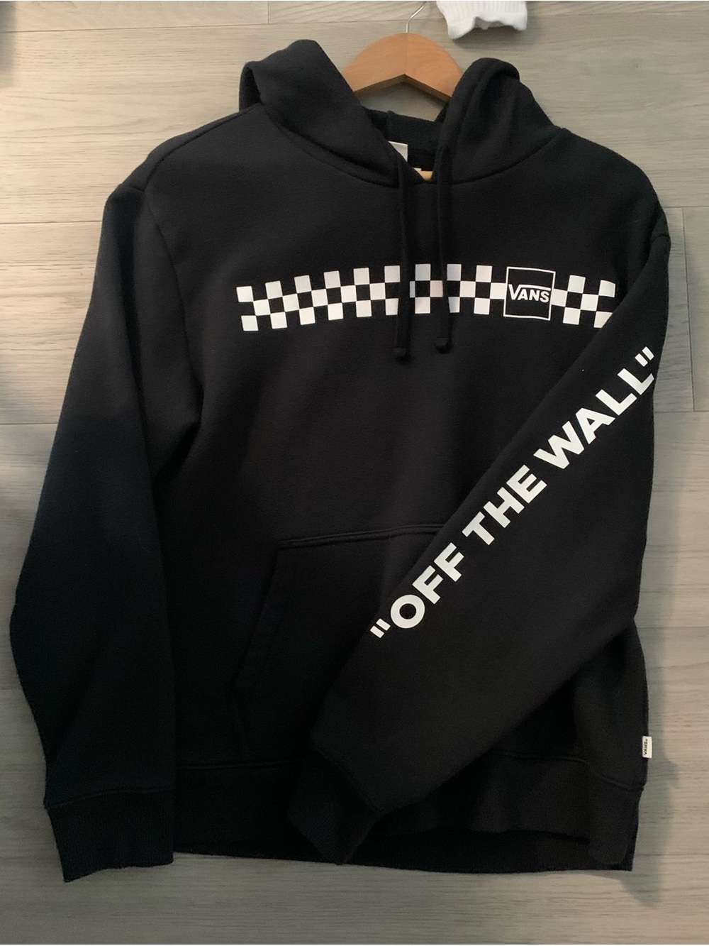 Vans Black Checkerboard Pullover Hoodie - Off The Wall
